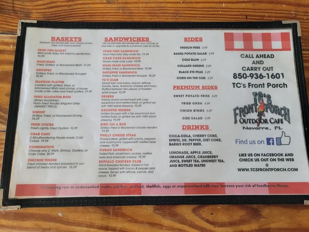 TC's Front Porch Menu image 2