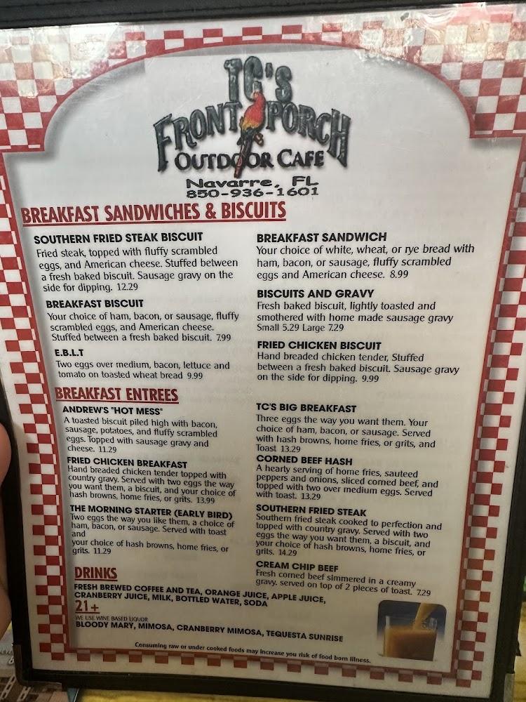 TC's Front Porch Menu image 3