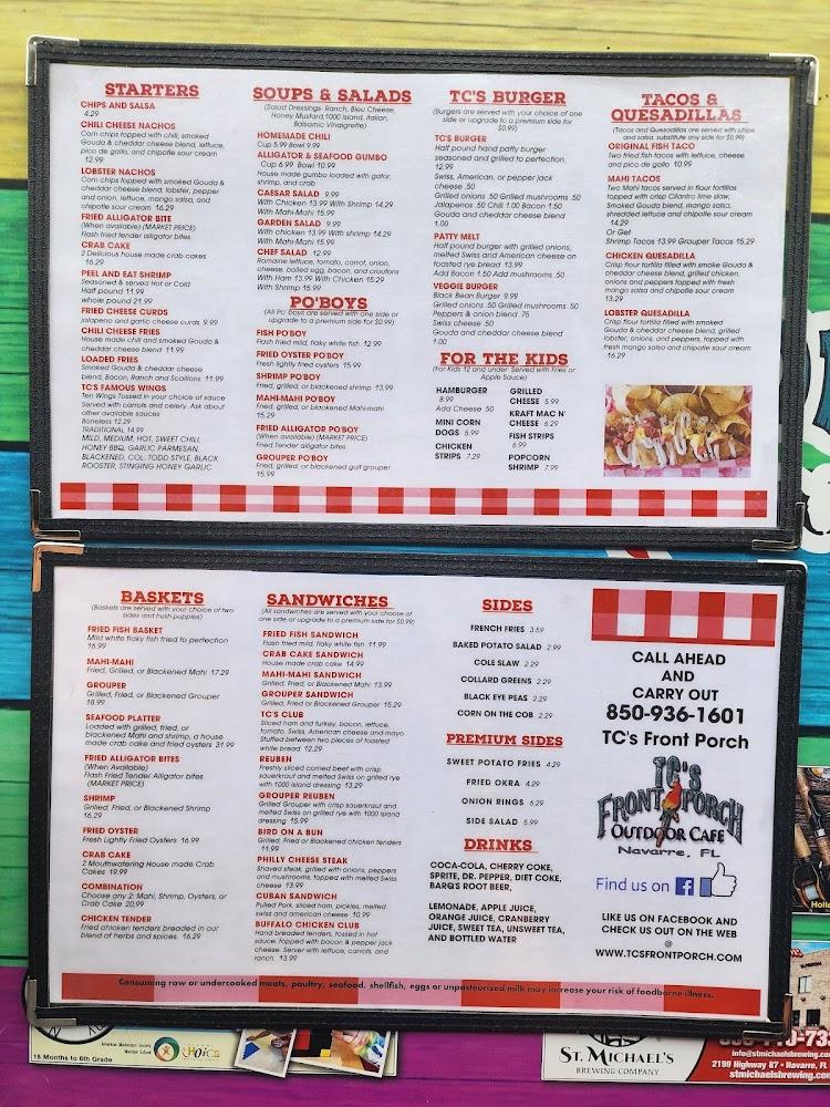 TC's Front Porch Menu image 4